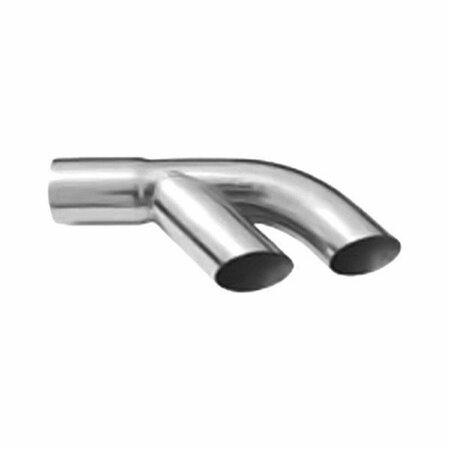 PYPES PERFORMANCE EXHAUST Round Angle Cut Slip-Fit Polished Splitters Exhaust Tips for 1976-1981 Pontiac Firebird PYPEVT10